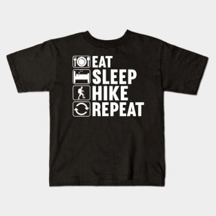 Eat Sleep Hike Repeat Kids T-Shirt